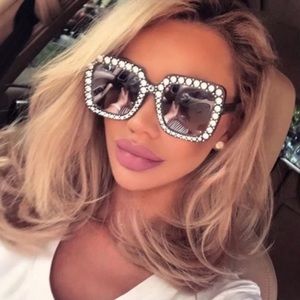 NEW Fashion Bling Oversized Sunglasses